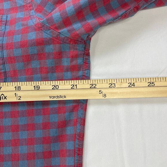 J. Crew Mens Classic Fit Gingham Plaid Button Down Organic Cotton Shirt Size L - Picture 4 of 7